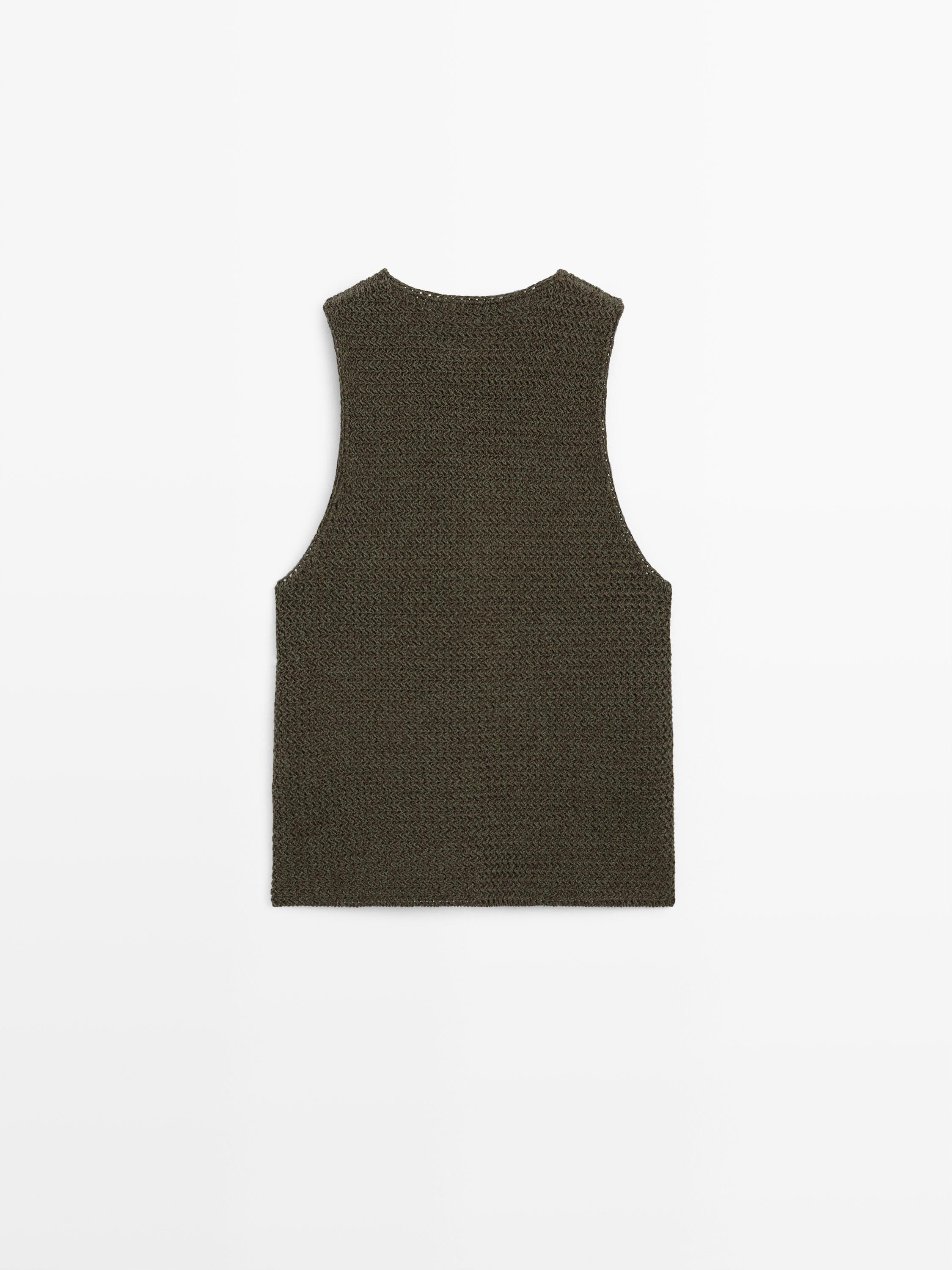 Top en maille avec fermeture Éclair